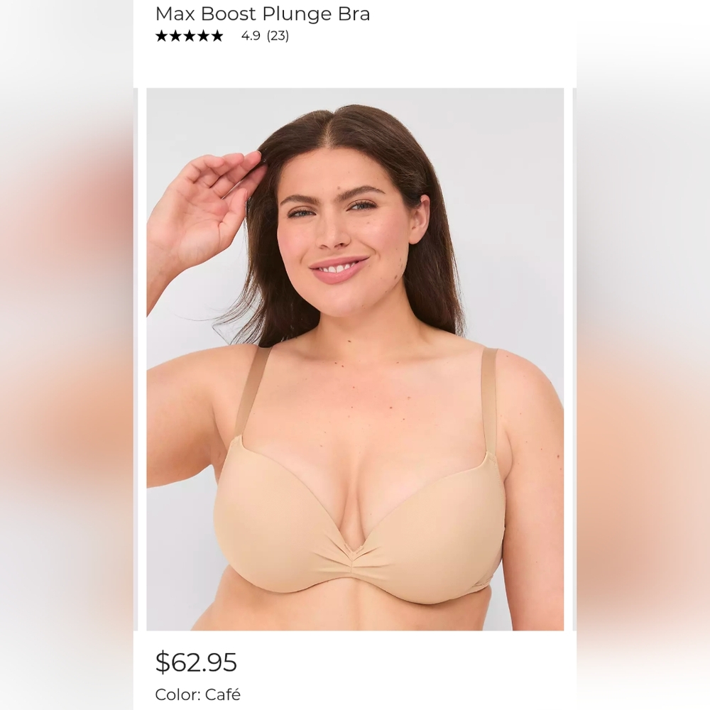 Lane Bryant Cacique Max Boost Plunge Bra